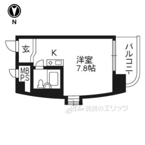 朝日プラザ鴨川Ⅱ(ワンルーム/3階)の間取り写真