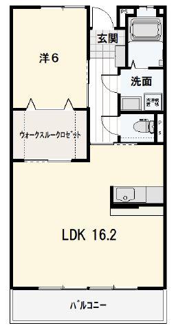 エトワール新涯(1LDK/1階)の間取り写真