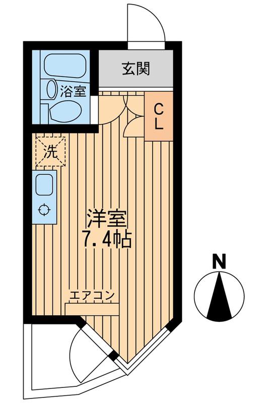 コモド駒込ハイツ(ワンルーム/1階)の間取り写真