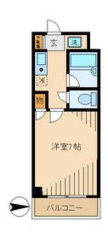 M-COURT(1K/3階)の間取り写真