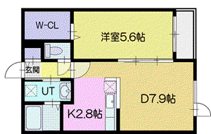 CASA SABADO(1LDK/3階)の間取り写真