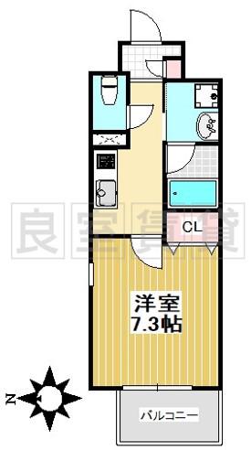 MX-IV(1K/5階)の間取り写真