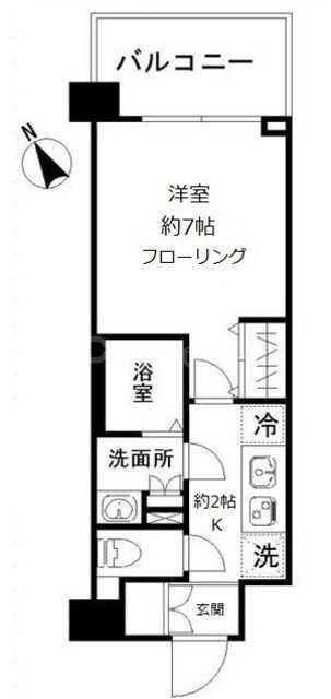 N-STAGE AKABANESHIMO(1K/5階)の間取り写真