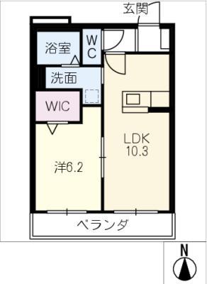 メゾン・ブリエ(1LDK/3階)の間取り写真