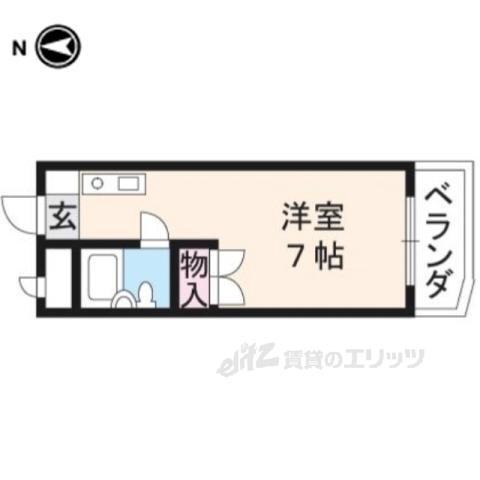 アークハイツ嵯峨嵐山(1K/4階)の間取り写真