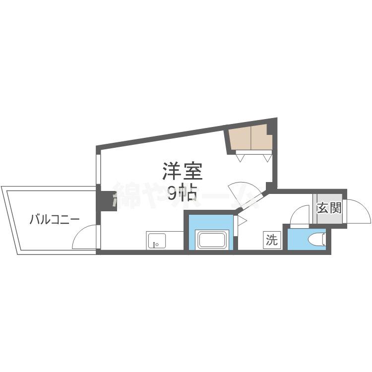 アウラ新深江(1K/4階)の間取り写真