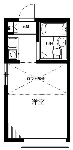 高円寺ロイヤルハイツ(ワンルーム/1階)の間取り写真