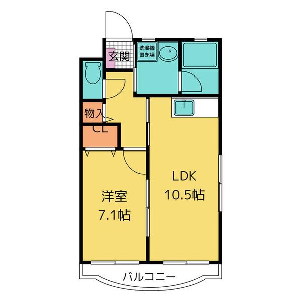 パミドール櫻井(1LDK/2階)の間取り写真