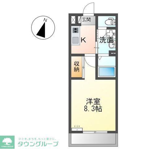 FLAT HIII(1K/3階)の間取り写真