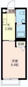 サンパティーク戸越(1K/1階)の間取り写真