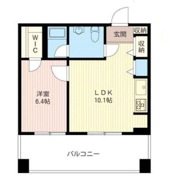 レジデンスシャルマン月島(1LDK/4階)の間取り写真
