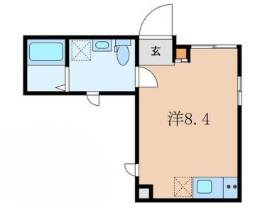 CREDO MEGURO クレドメグロ(ワンルーム/2階)の間取り写真
