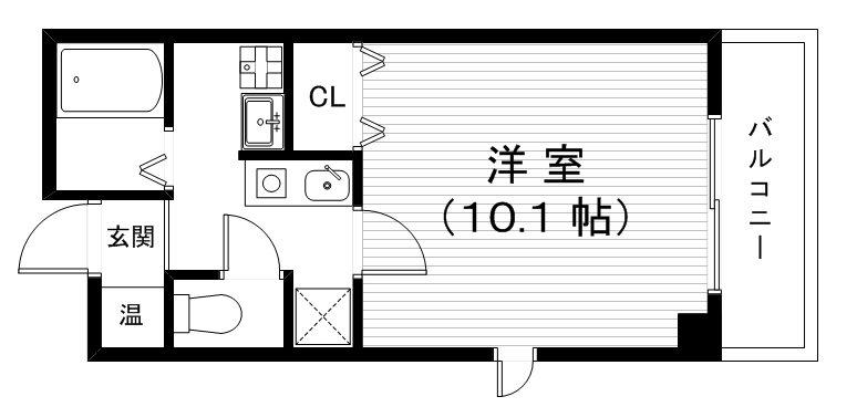 MMS-II(1K/4階)の間取り写真