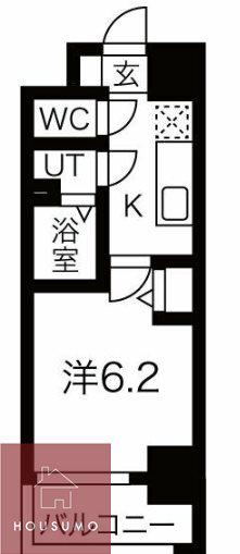 スプランディッドV(1K/6階)の間取り写真