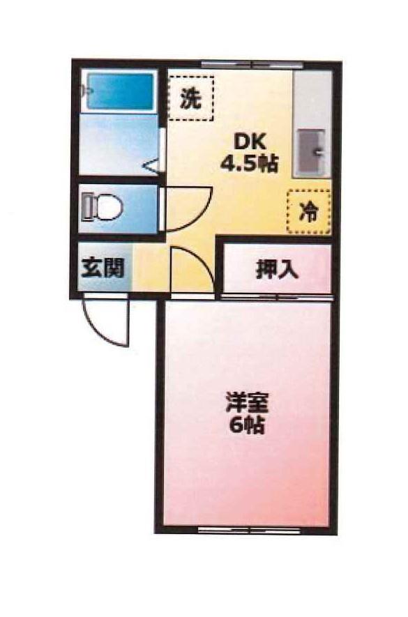 アーバンK&Y(1DK/1階)の間取り写真