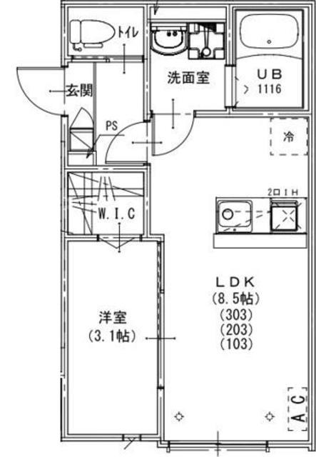 KEIAI RESIDENCE 東浦和(1LDK/2階)の間取り写真
