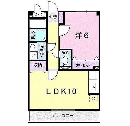 パソヘンテ(1LDK/2階)の間取り写真