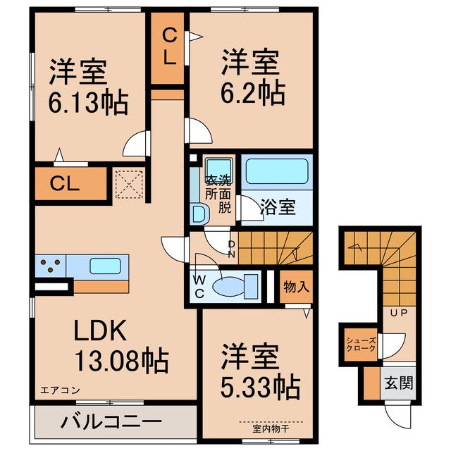 アレイズ(3LDK/2階)の間取り写真