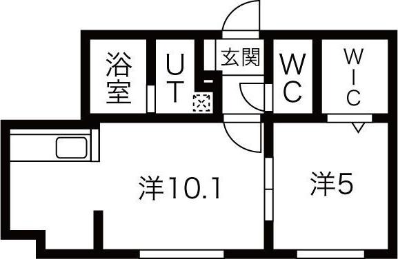 TERRACE FINO(1LDK/3階)の間取り写真