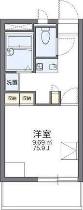 レオパレス武庫川(1K/3階)の間取り写真