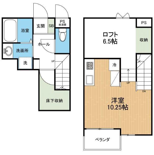 グランツ壺川(ワンルーム/2階)の間取り写真