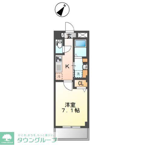 VIVICO -ヴィヴィコ-(1K/1階)の間取り写真