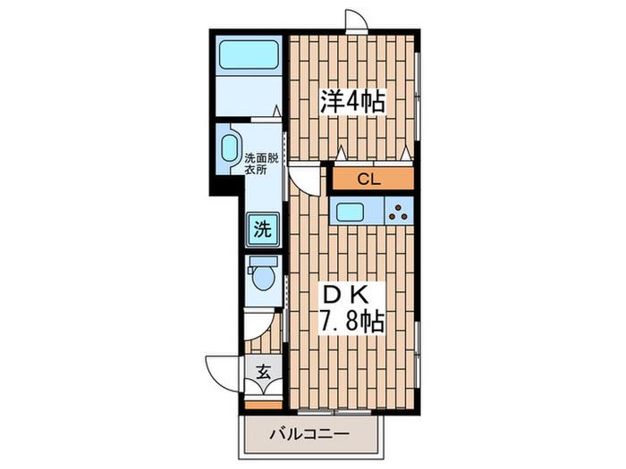 クレールコート(1DK/3階)の間取り写真