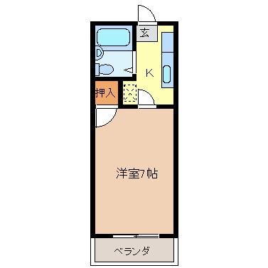 ホワイトタウン(1K/3階)の間取り写真