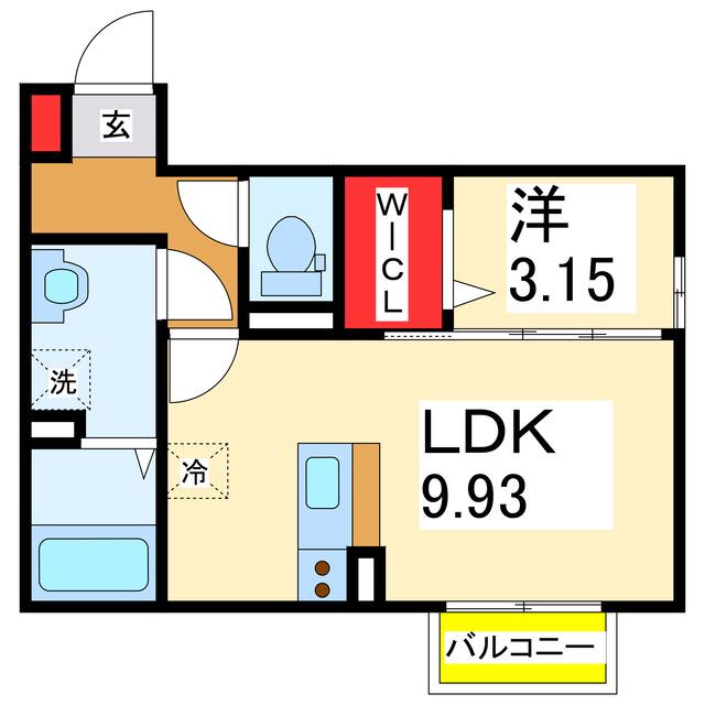 グランドソレイユ(1LDK/1階)の間取り写真