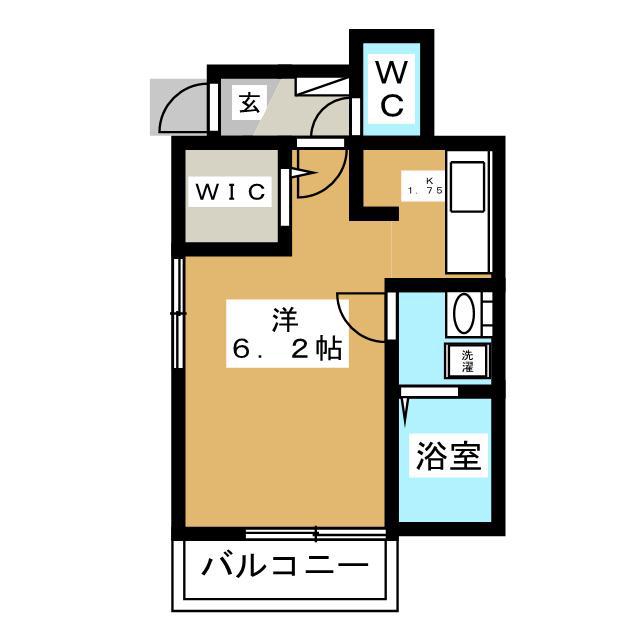 ティンブレ(ワンルーム/1階)の間取り写真