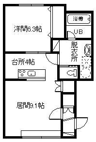 アルト24(1LDK/2階)の間取り写真