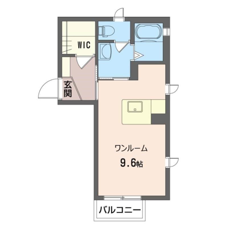 ラフィーネC(ワンルーム/1階)の間取り写真