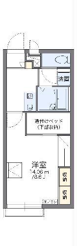 レオパレスウィッシュ(1K/2階)の間取り写真