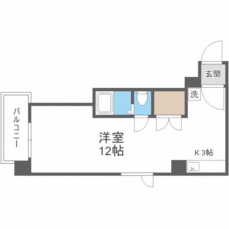 KOYASVI(1K/6階)の間取り写真