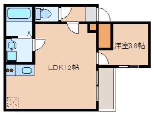 TALATTA箱崎(1LDK/3階)の間取り写真