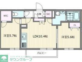 アベニール田無(2LDK/3階)の間取り写真