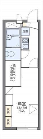 レオパレス北巽駅西(1K/2階)の間取り写真