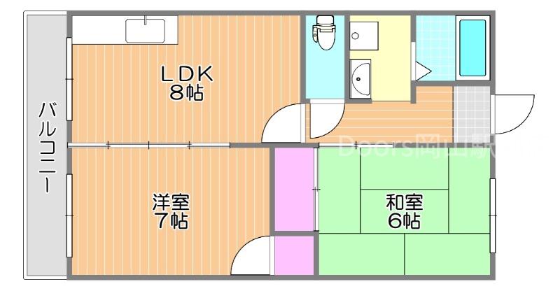 ガーデンパークIII(2LDK/2階)の間取り写真