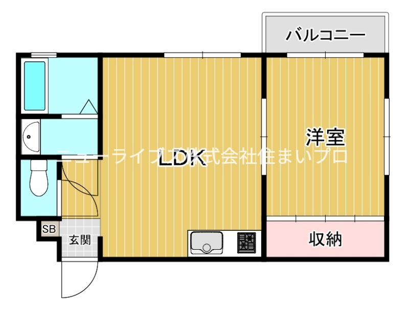 プルミエール千山(1LDK/3階)の間取り写真