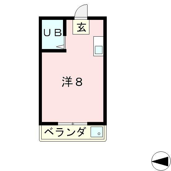 ソアール(ワンルーム/3階)の間取り写真