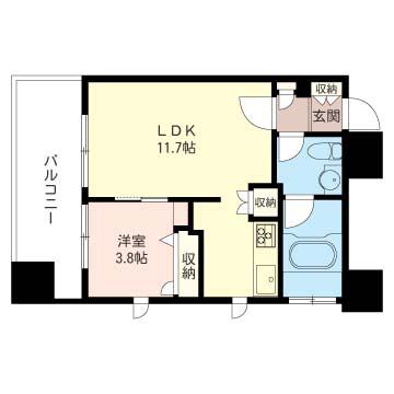 マストライフ中野坂上ANNEX(1LDK/2階)の間取り写真