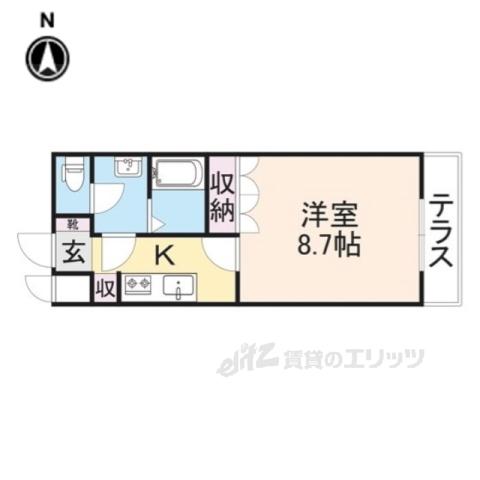 ナデュラコート(1K/1階)の間取り写真