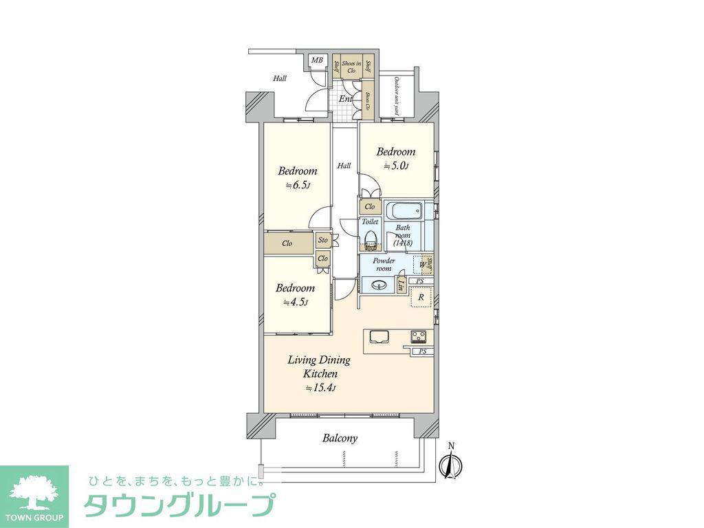 プラセシオン桜山(3LDK/7階)の間取り写真