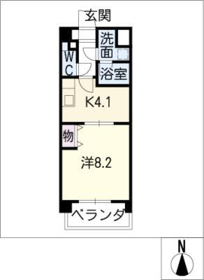 パークヒル神山(1K/2階)の間取り写真
