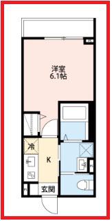 ロボットホームお花茶屋II(1K/3階)の間取り写真