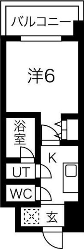 スプランディッド難波(1K/8階)の間取り写真