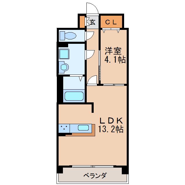 PRIMAL千種LUNO(1LDK/6階)の間取り写真