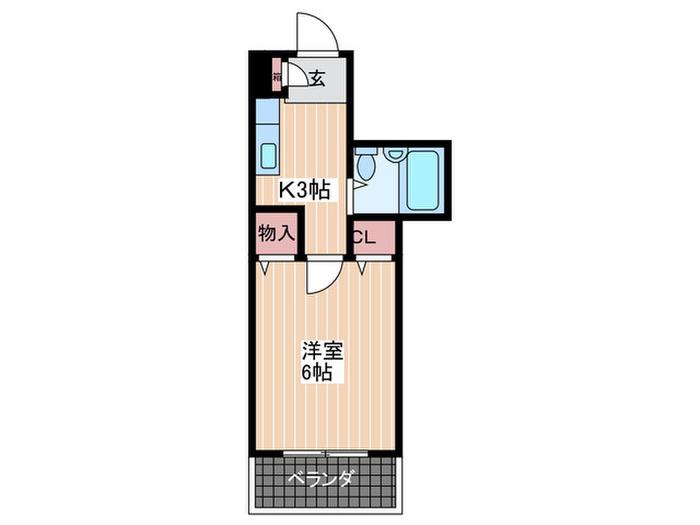 SHIMONS11(1K/8階)の間取り写真