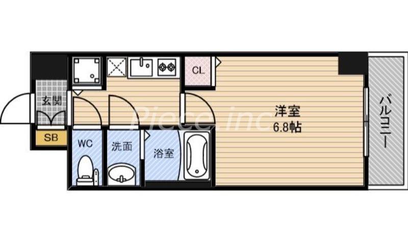 レジデンス 福島2(1K/5階)の間取り写真