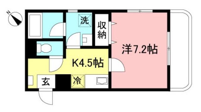 グランド エミール(1K/1階)の間取り写真